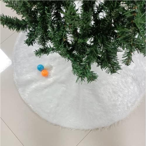 קישוט חצאית עץ חג המולד לבן טהור פלוס חצאית עץ חג המולד קטיפה חיצונית מקורה