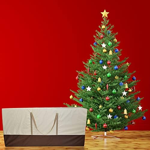 עץ חג המולד אחסון תיק יכול חנות חג המולד עץ אחסון בית אחסון עמיד חומר אבק ורוכסן כיס עם ידית גדול אחסון
