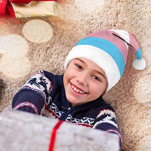 טרנסג ' נדר גאווה דגל קטיפה חג המולד כובע שובב ונחמד סנטה כובעי עם קטיפה ברים ונוחות אוניית