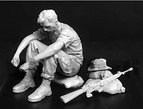 גודמואל 1/35 מלחמת וייטנאם ארהב חייל קריאת מכתב שרף חייל דגם ערכת / אינו מורכב ולא צבוע חייל מיניאטורי