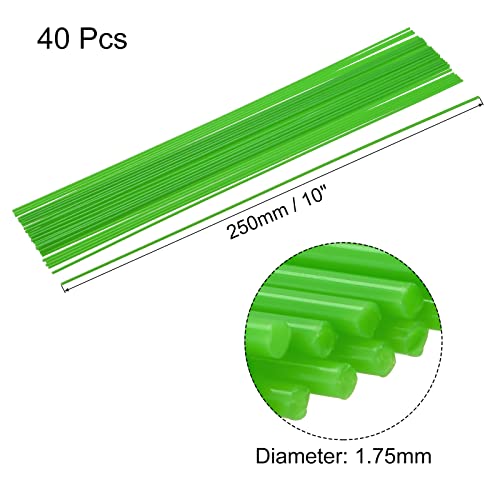 Meccanixity נימה מילוי חוטים של PLA ירוק כהה 1.75 ממ, אורך 250 ממ/10 אינץ 'לעט הדפסת תלת מימד,