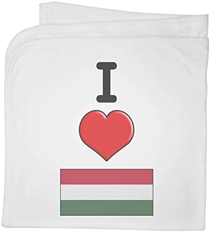 Azeeda 'אני אוהב הונגריה' שמיכה / צעיף כותנה כותנה
