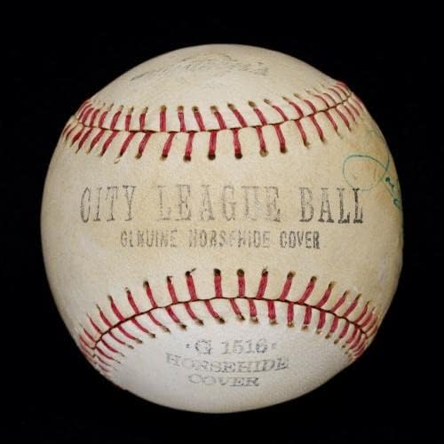 וינטג 'שנות הארבעים של המאה העשרים ג'ו דימג'יו בייסבול חתום יחיד ינקי JSA LOA BB70426 - כדורי בייסבול