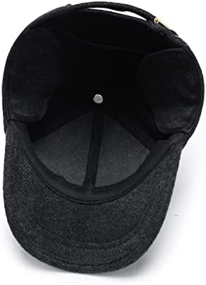 קרוגו גברים של חורף כובע יוניסקס צמר בייסבול כובע מזדמן ספורט נהג משאית כובע עם פי מחממי אוזני חם חיצוני סקי
