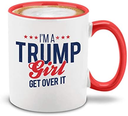 חנות4כל פעם אני טראמפ ילדה להתגבר על זה כוכבים אדום ידית קרמיקה קפה ספל תה כוס דונלד טראמפ ספל