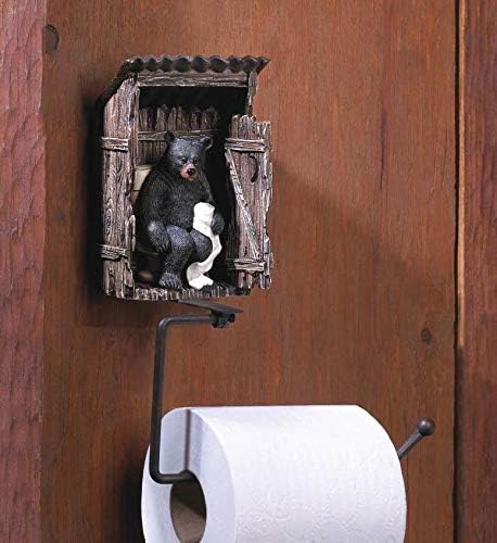 Wakatobi מצחיק בית אורת 'בית דוב שחור דוב שחור נייר טואלט נייר טואלט TP פסל