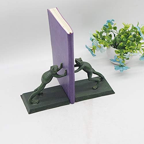 פסלי וצלמיות יצוק ברזל צפרדע תומכי ספרים בית מחקר קישוט ספר לעמוד על ידי ספר קליפ