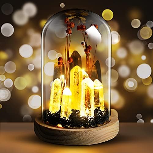 ריאקרום קריסטל לילה אור מתנות לנשים קריסטל אור הוביל מנורת זכוכית כיפת מנורות לנשים על יום הולדת יום נישואים הודיה