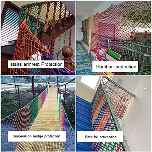 Awsad Nylon Net Safety Net Hammock טיפוס נדנדה רשת מעקה לילדים מדרגות מדרגות מרפסת רשת הגנה ， רשת 10 סמ צבע: