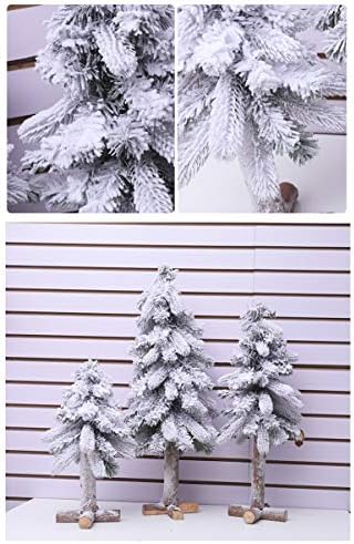 WOGQX שלג נוהר עץ אורן חג המולד מלאכותי, קישוט לחג פנימי וחיצוני, 45-80 סמ