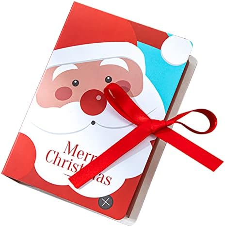 4 יחידות ספר צורת החג שמח סוכריות קופסות שקיות חג המולד סנטה קלאוס אריזת מתנה מסיבת אספקת קישוט
