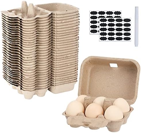 נייר ביצת קרטונים עבור עוף ביצים, 36 חתיכות עיסת סיבי חצי תריסר ביצת קרטונים בתפזורת 6 לספור ביצת