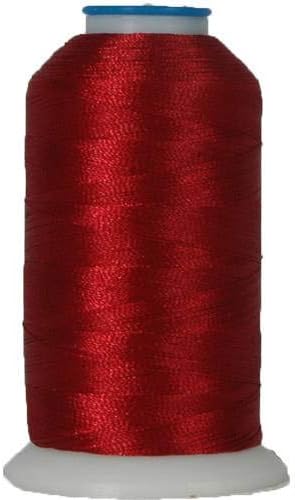 חוט רקמת מכונת פוליאסטר של Threadart על ידי הסליל - מס '115 - לבנים אדומות - 1000 מ' - 40WT - מאות