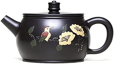 קומקום תה מודרני 230 מל חרס סגול פרחי קומקום וציפורים דפוס תה סיר תה קומקום זישה סט קומקום
