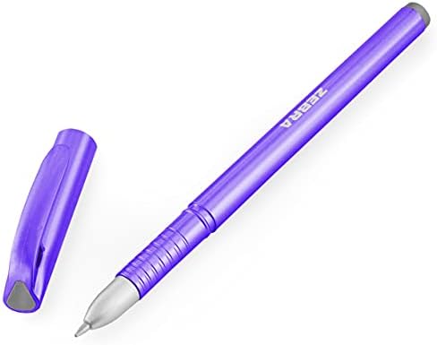 Zebra Zge Gel Gel Stick Stick Pens - חבית מתכתי - 0.7 ממ - חבילה של 5 צבעים שונים