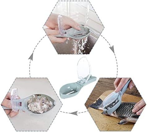 4 חתיכות נירוסטה מהיר להסיר דגי עור מברשת פלסטיק דגי סולמות פומפיות מגרד קל מטבח ניקוי כלי