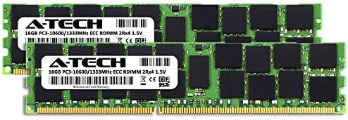 A -Tech 32GB ערכת זיכרון זיכרון זיכרון עבור Dell Precision T5600 - DDR3 1333MHz PC3-10600 ECC רשום RDIMM 2RX4 1.5V
