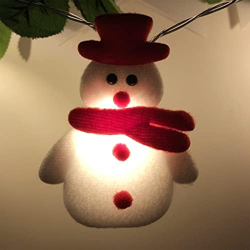 LED אורות חג מולד סוללה מופעלת מקורה תאורה חיצונית תפאורה קטיפה של סנומומן אורות מיתרים תמיד דולקים/מהבהב