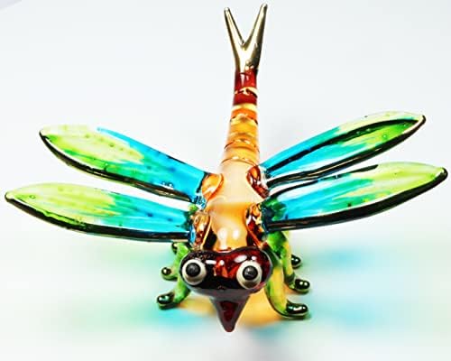 יד שפירית מקסימה מפוצצת זכוכית צלולה אמנות שפירית פסלונין בעלי חיים בצבע זכוכית