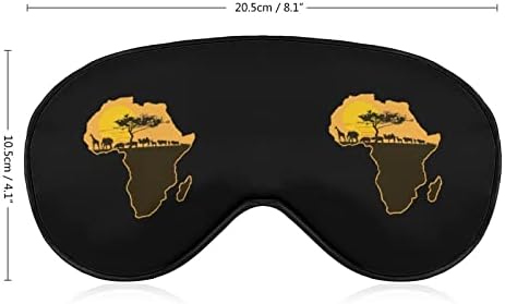 מפת ספארי אפריקאית מסיכת עיניים רכה אפקטיבית הצללה מסכת שינה נוחות כיסוי עיניים עם רצועה מתכווננת