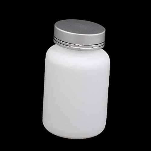 X-DREE 120 מל 86 ממ גובה HDPE פלסטיק בקבוק אחסון בצורת עגול לבן 5 יחידות (120 מל 86 ממ אלטורה HDPE Botella