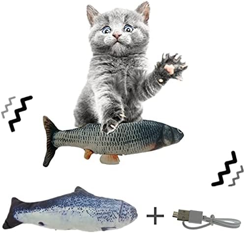 צעצועים לחתולים 30 סמ צעצוע חתול דגים טעינה סימולציה רוקדת קפיצה נעה דגים דגים חתולים דגים אלקטרוניים לחתולים