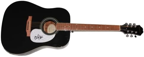 קודי ג 'ונסון חתם על חתימה בגודל מלא גיבסון אפיפון גיטרה אקוסטית ב/ ג' יימס ספנס אימות ג ' יי. אס. איי קואה