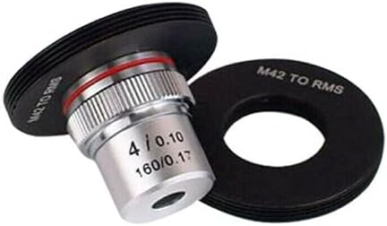 Ciiizaoo מיקרוסקופ עדשה אובייקטיבית ל- Nikon Canon SLR M42 x0.75 ל- RMS טבעת מתאם