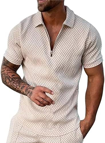חולצות פולו לגברים, חולצת פולו שרוול קצר של גברים חולצות רזה מזדמנים חולצות ניגודיות טלאים טלאים