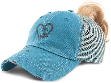 כובע קוקו קוקו -נשים בהתאמה אישית לב ועיגון B כותנה רקמה