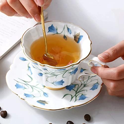N/A עצם סין אחר הצהריים כוס תה קרמיקה כוס קפה קפה אלגנטי כוס תה כוס צלוחית מתלה
