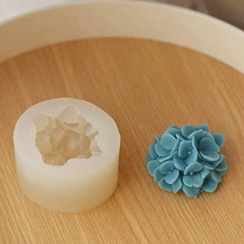 תבנית נר פרח הידראנגאה, עובש סבון בעבודת יד 3D פרח תלת מימד לסבון פונדנט בעבודת יד.