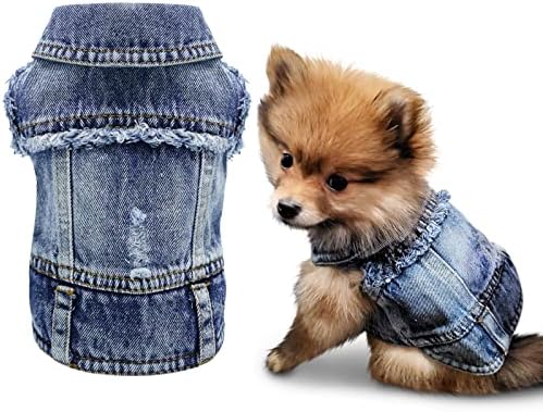 בגדי כלבים חיות מחמד ג'ין ז'קט חולצה מעיל אפוד ג'ינס מגניב לכלבים בינוניים קטנים חתולים מקסימים בוקרים מקסימים
