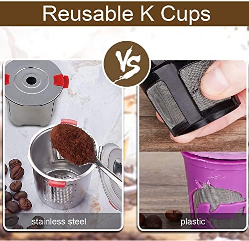 כוסות לשימוש חוזר מתאימות למכונת קפה 2.0 ו-1.0, כוס נירוסטה לשימוש חוזר, כוס קפה לשימוש חוזר לקיוריג