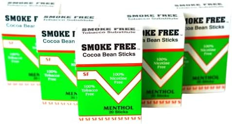 סיגריות שעועית קקאו צמחית 5 חבילות טעם מנטול טבק ללא טבק/ניקוטין בחינם