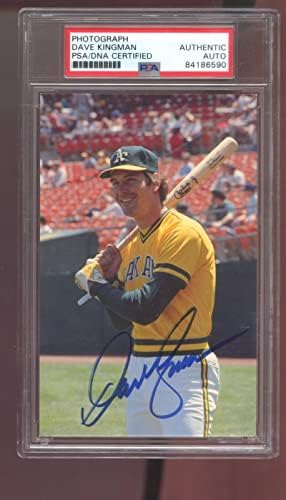 דייב קינגמן חתום על חתימה אוטומטית PSA/DNA COA בייסבול בארי קולה כרטיס - תמונות MLB עם חתימה