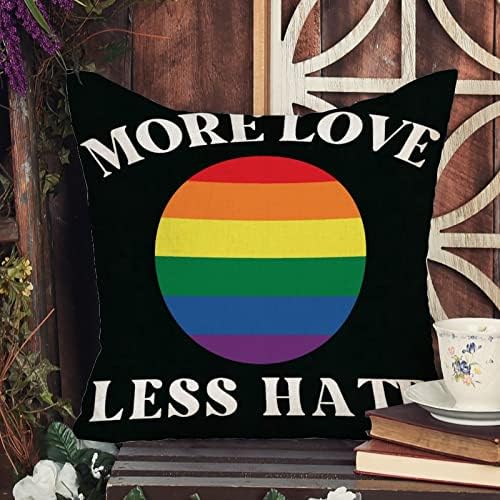 גאווה הומוסקסואלית קשת להטבים מין זהה לזרוק הומוסקסואלי כיסוי כרית יותר אהבה פחות כרית שנאה מכסה כרית כרית