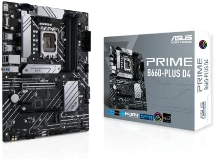 ASUS PRIME B660-PLUS D4 Intel LGA 1700 ATX DDR4 לוח האם