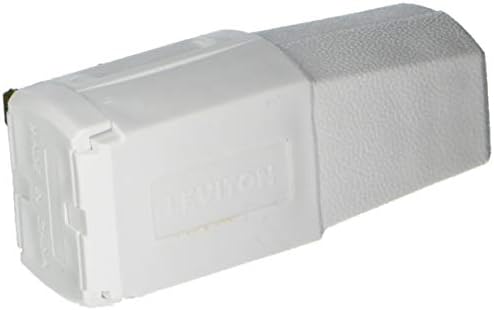 Leviton 321-W תקע תיל קל לא מקוטב, 125 V, 15 A, 2 P, 2 W, לבן
