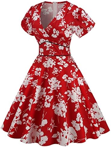 שמלת כלה של נוקמופו שרוול קצר משנות החמישים עקרת בית שמלות מסיבות ערב שמלות נשים