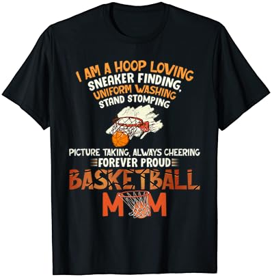 חולצת טריקו לאמא כדורסל גאה לנצח