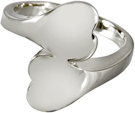 גלריית הזיכרון p-10 טבעת לב טבעת פלטינה פלטינה, תכשיטים מחמד, גודל 10