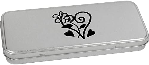 Azeeda 95 ממ 'לבבות ופרח' מתכת פח/קופסת אחסון