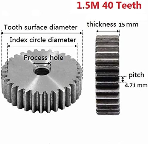 הרי גברים אביזרי 2 יחידות 1.5 מ ' 40 שיניים שלוחה הילוך פחמן 45 פלדה מיקרו מנוע שידור חלקי