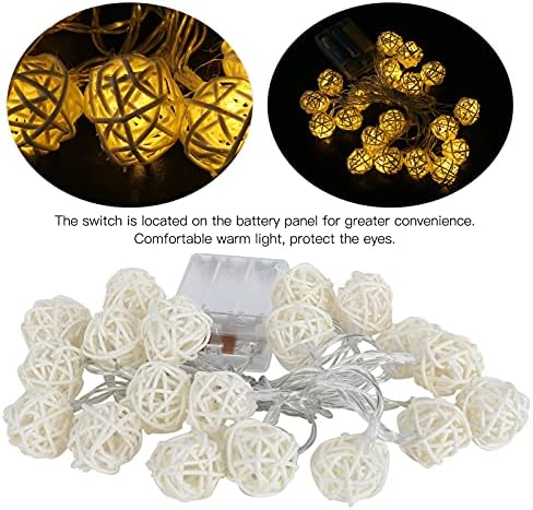 אור שיקיריס כדור LED, אורות לבנים קישוט כדור גלובוס אורות כדור פלסטיק אספקה ​​לחדר שינה לחתונה למסיבה