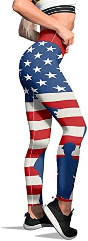 נשים יוגה מכנסיים עם כיס נשים צבע מכנסיים אמריקאי מותאם אישית פילאטיס ארהב חותלות ריצה דגל פטריוטי עבור יוגה