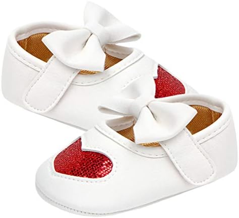 נעלי עריסה של תינוקת תינוקות של Happyyami דפוס לב דפוס לב ללא החלקה נעליים ראשונות להלידים ראשונים נעליים