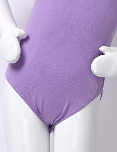 MSEMIS ילדים בנות תחרה פרחונית גב אחורה צוואר גוף נגיף לחולץ לחולץ להתעמלות בבלט בלט