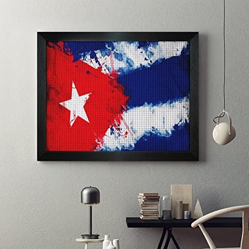 בציר קובה דגל יהלומי ציור ערכות תמונה מסגרת 5 עשה זאת בעצמך תרגיל מלא ריינסטון אמנויות קיר תפאורה למבוגרים