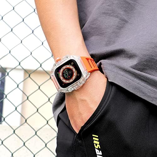 Hepup for Apple Watch Ultra 49mm Mod Kit Series 8 7 6 6 5 4 SE צמיד רצועת צמיד Watchband מכסה מגן מחוספס